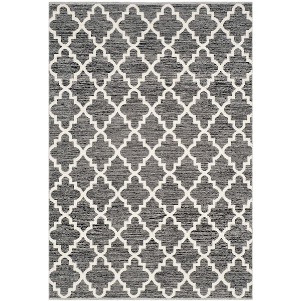 Safavieh 5 x 8 ft. Montauk Hand Woven Medium Rectangular Area Rug, Black and Ivory MTK810D-5 - main